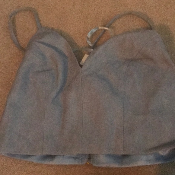 Lovers + Friends blue crop top SZ S NWT - Picture 2 of 4